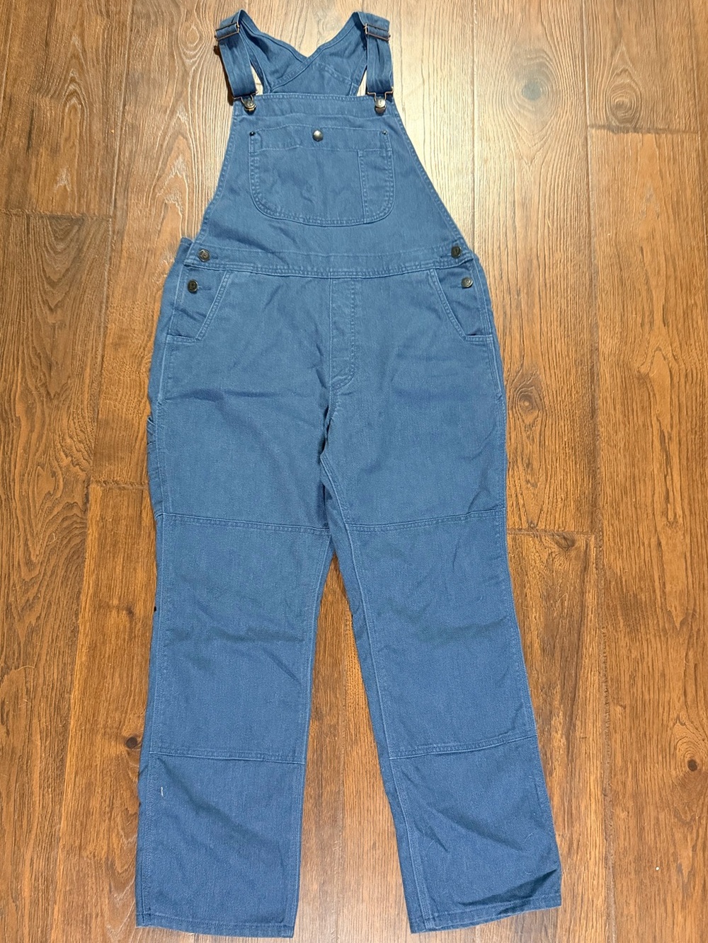 Women's All Seasons Bib Work Overalls - Blue Hemp Large
